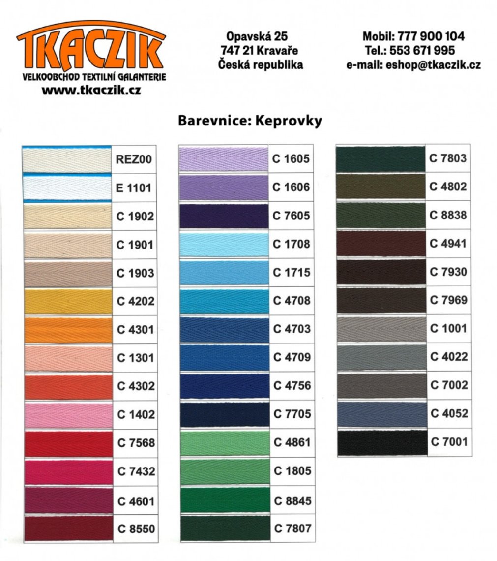 Keprovka šíře 30mm