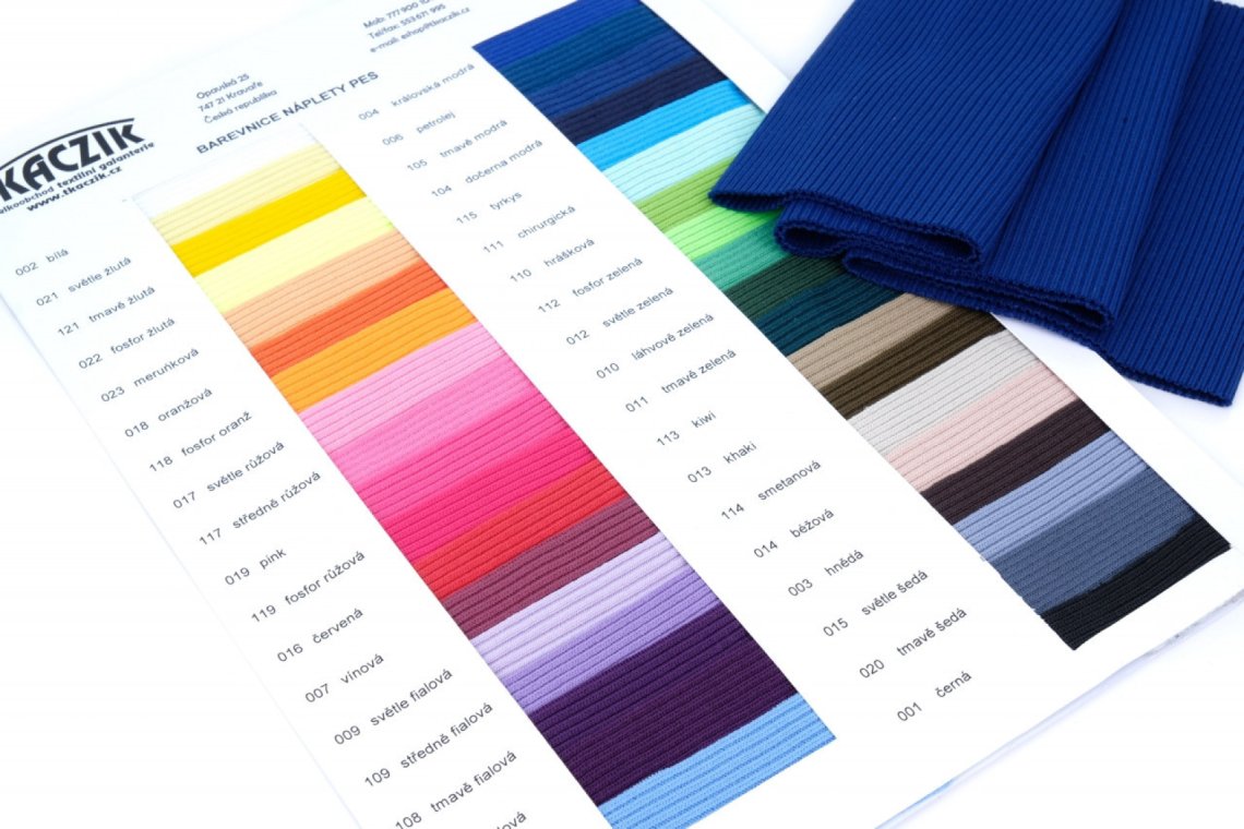 Elastické náplety cár žebrované tunel PES 15x80cm