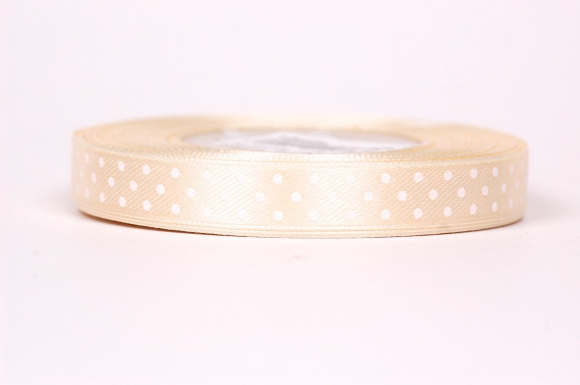 Stuha atlasová puntík šíře 12mm