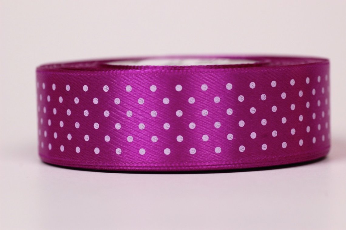 Stuha atlasová puntík šíře 25mm