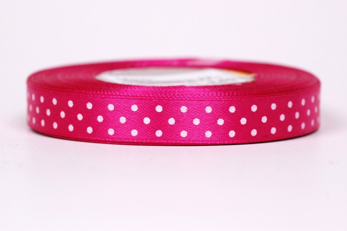 Stuha atlasová puntík šíře 12mm