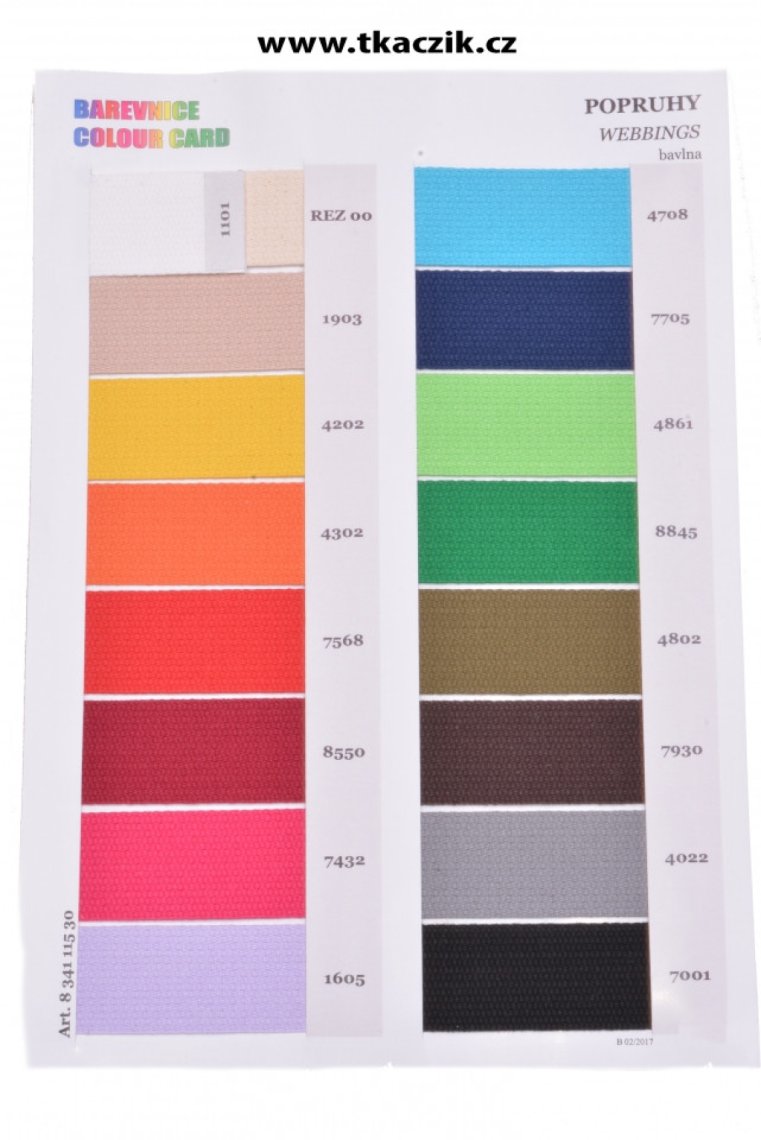 Popruh bavlněný šíře 3cm