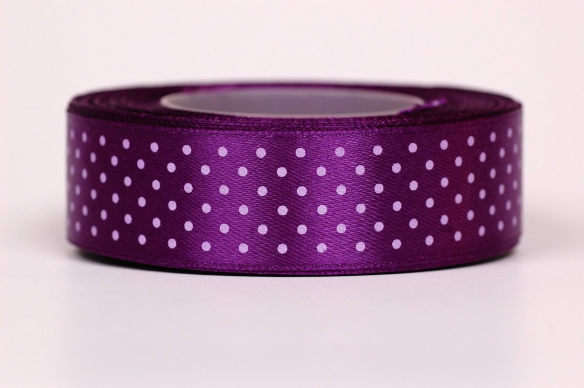 Stuha atlasová puntík šíře 25mm