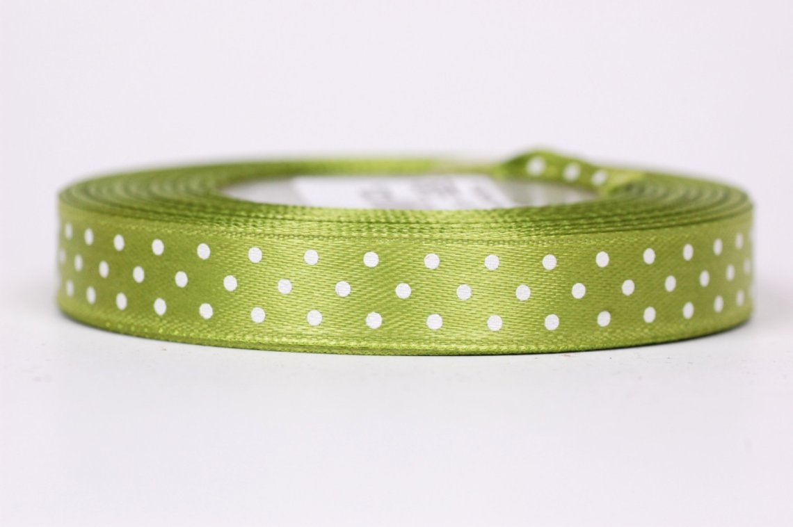 Stuha atlasová puntík šíře 12mm