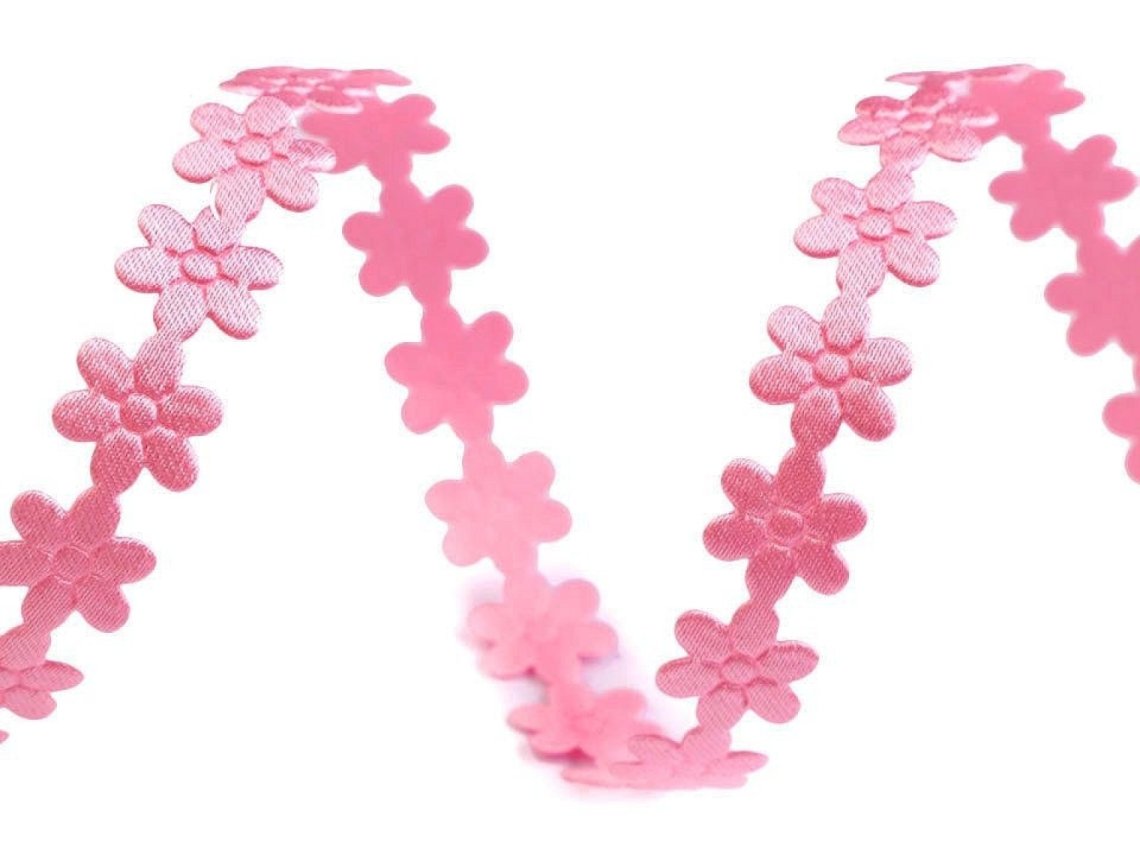 Saténové kytky 10mm v metráži