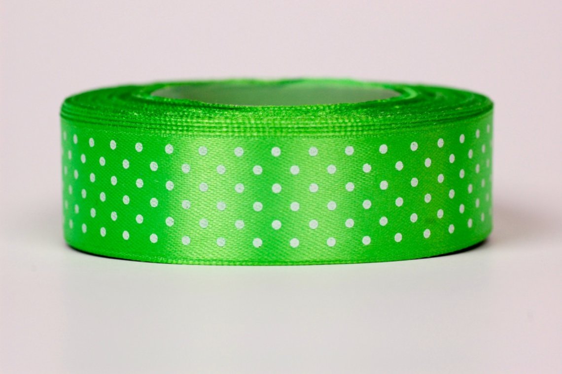 Stuha atlasová puntík šíře 25mm