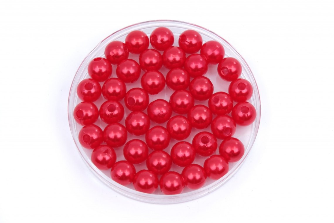 Korálky plastové PERL 10g vel.8mm