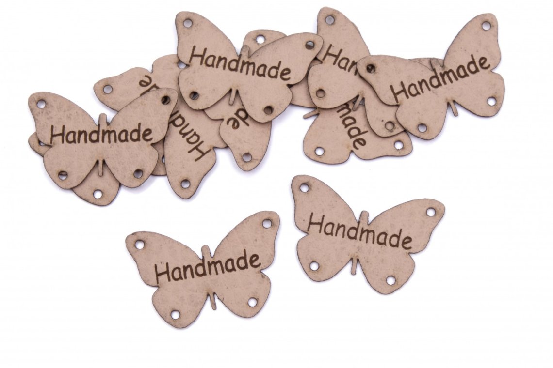 Nášivka handmade motýl z eco kůže 3cm