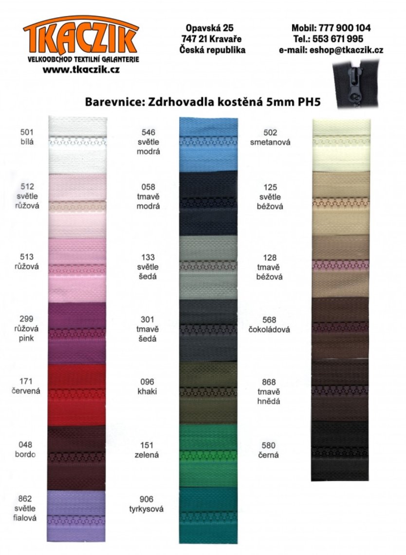 Zdrhovadlo kostěné PH5 5mm 40cm dělitelné