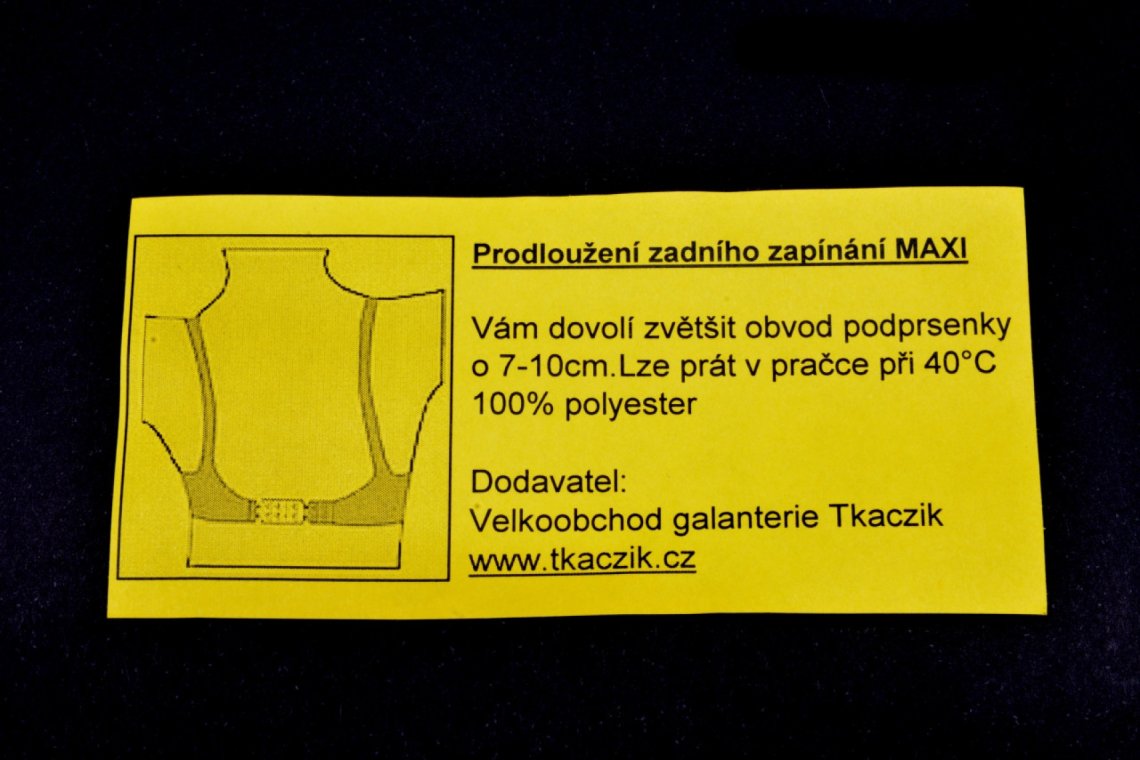 Prodloužení zadního zapínání jednořadé MAXI