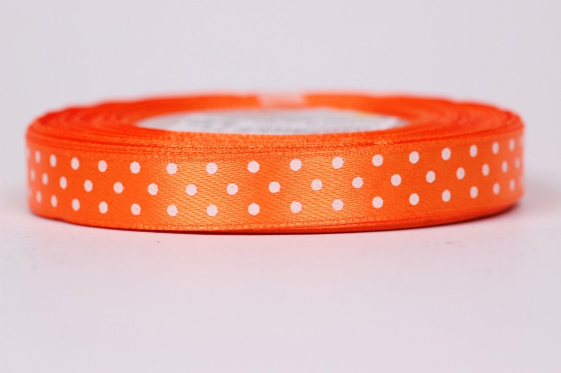 Stuha atlasová puntík šíře 12mm