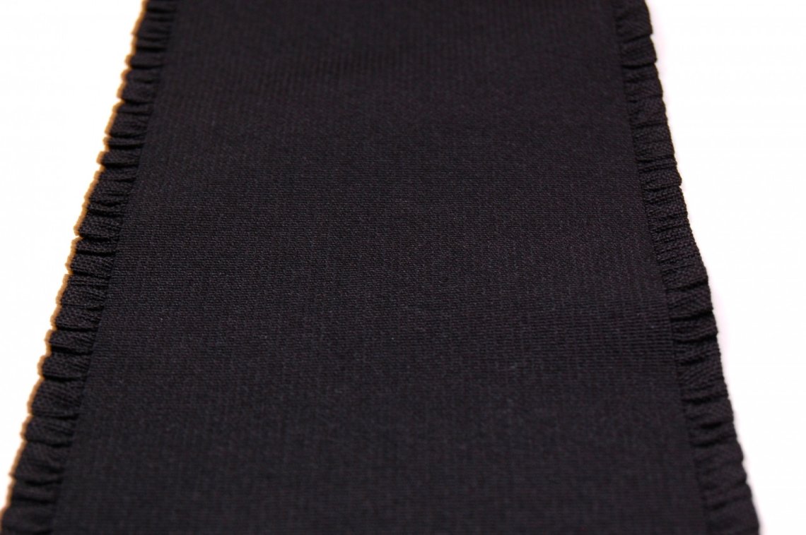 Pruženka s volánkem tkaná šíře 10cm černá