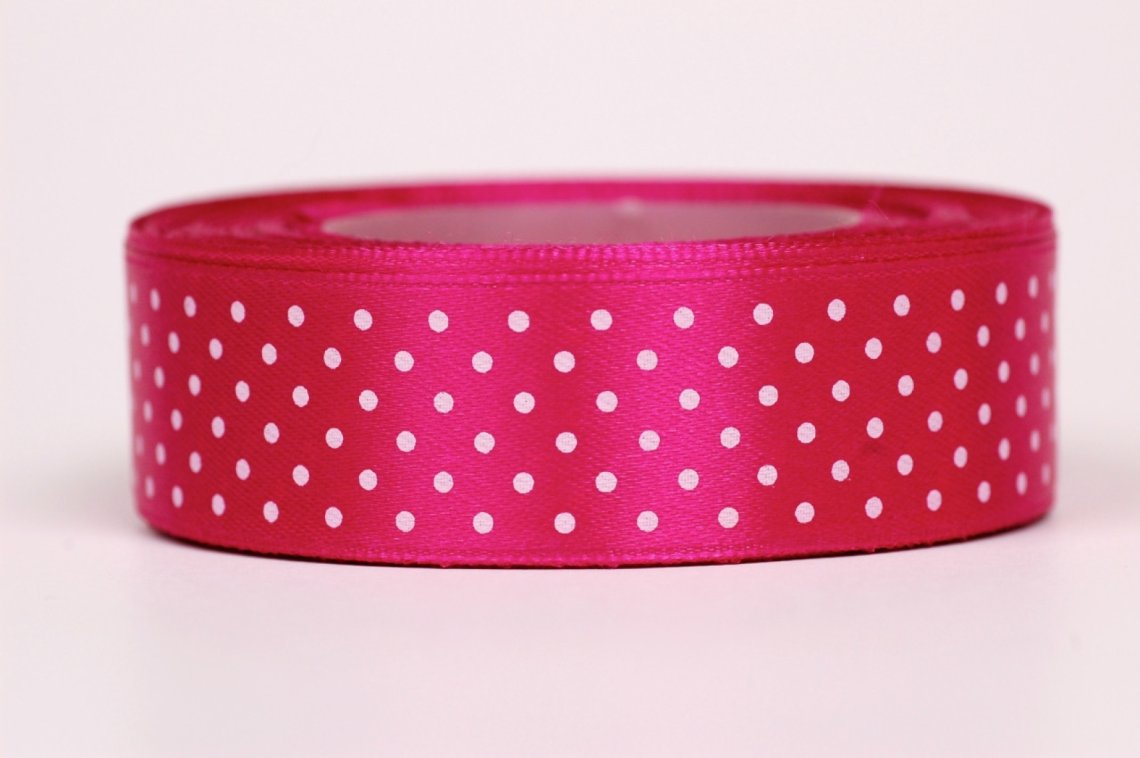 Stuha atlasová puntík šíře 25mm