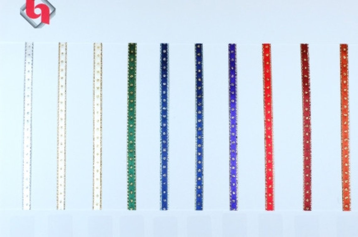 Stuha atlasová oboulící s rexorem puntík šíře 5mm