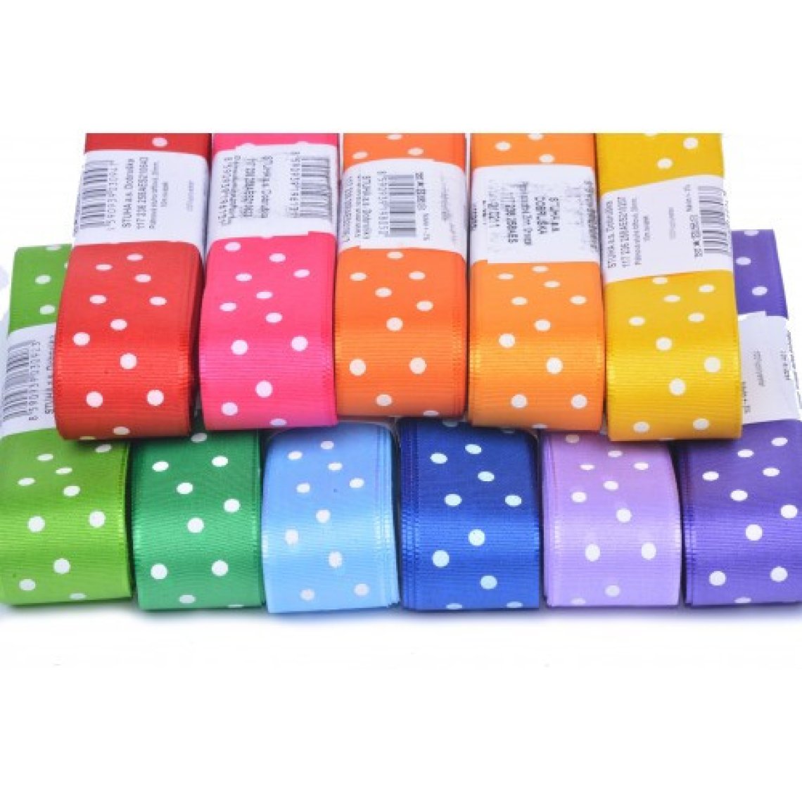 Stuha taftová puntík šíře 25mm svazek 10m