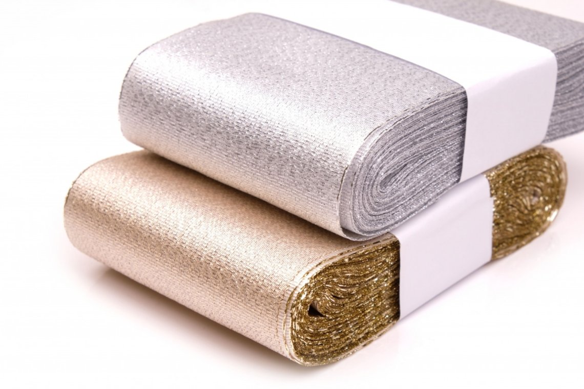 Stuha torsade lurexová šíře 70mm