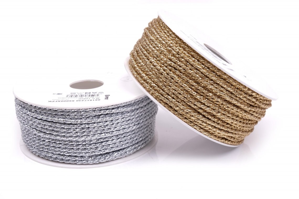 Kroucená šnůrka rexorová šíře 3mm