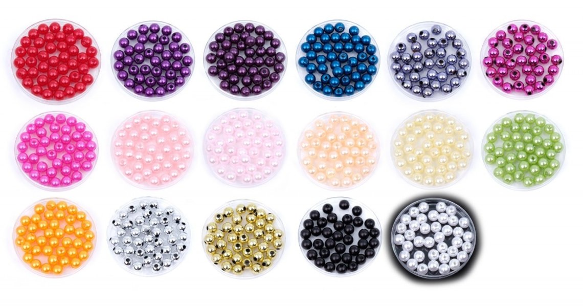Korálky plastové PERL 10g vel.10mm
