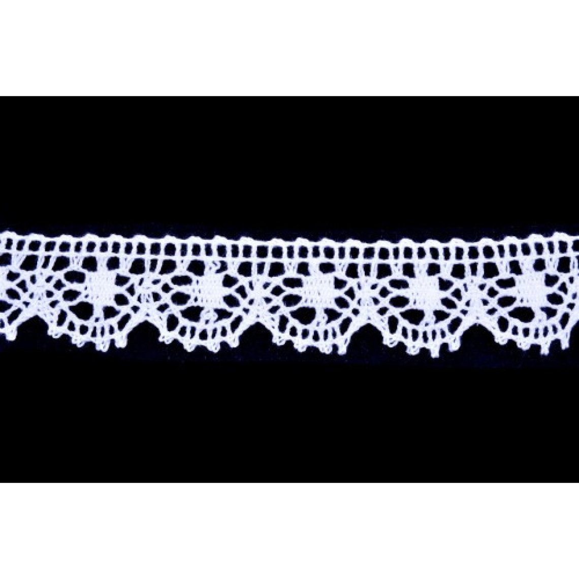 Krajka bavlněná 75088 paličkovaná šíře 27mm bílá