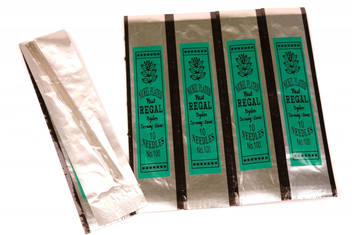 Jehly na korálky délka 100mm 10 jehel