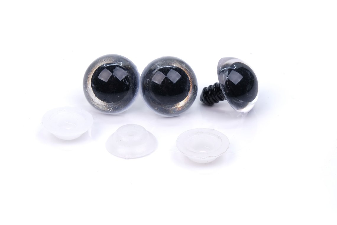 Bezpečnostní oči černo-průhledné 18mm