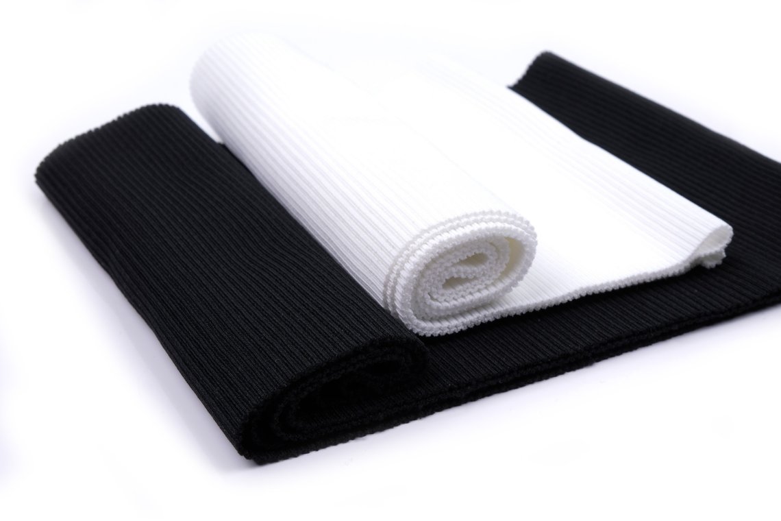 Elastické náplety žebrované PES 16x100cm