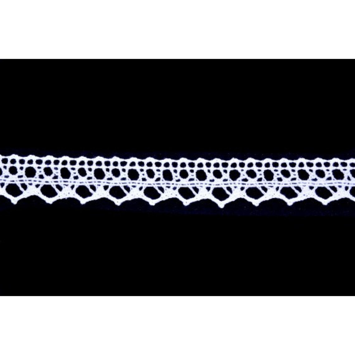 Krajka bavlněná 75087 paličkovaná šíře 19mm bílá
