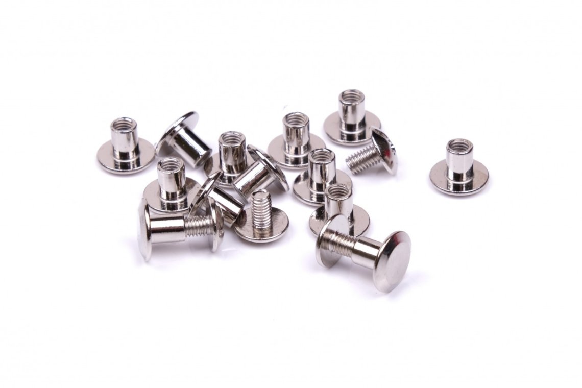 Opaskový šroubovací nýtek šíře 9mm nikl