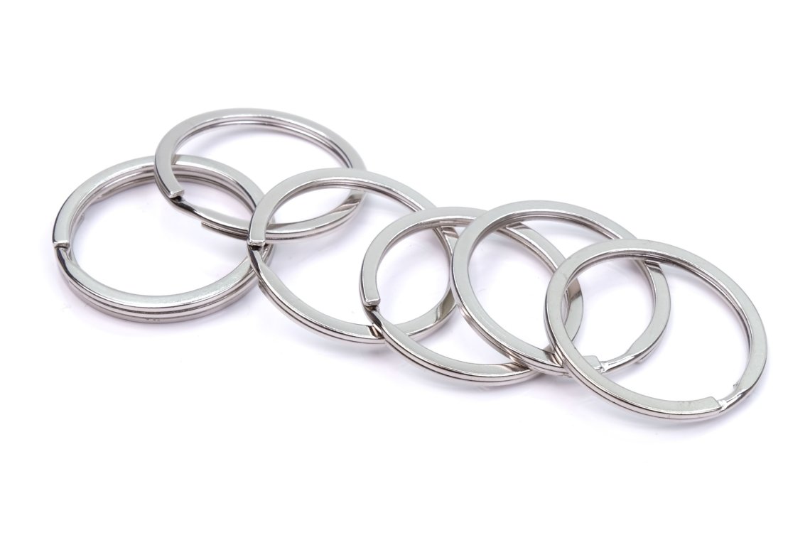 Kroužek na klíče 30mm nikl