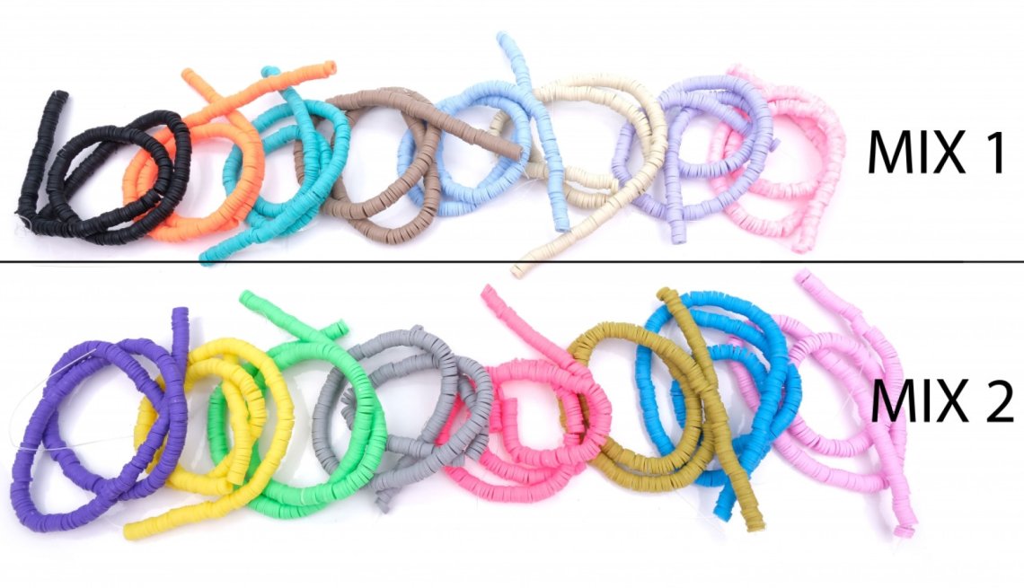 Korálky ozdobné 7708 FIMO kroužky délka 40cm