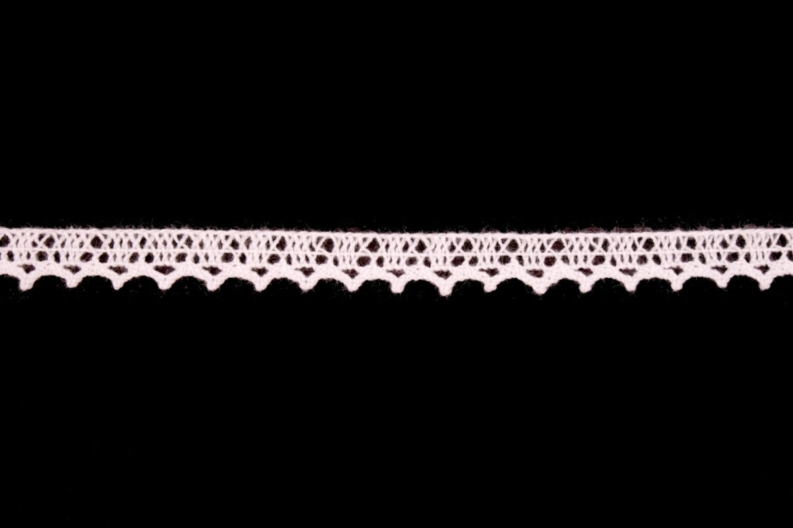 Krajka bavlněná 75633 paličkovaná šíře 10mm bílá