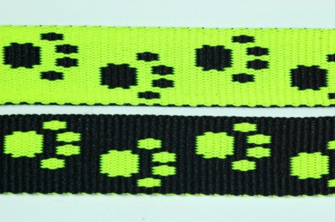 Popruh 1,5cm tlapky neonově žlutá