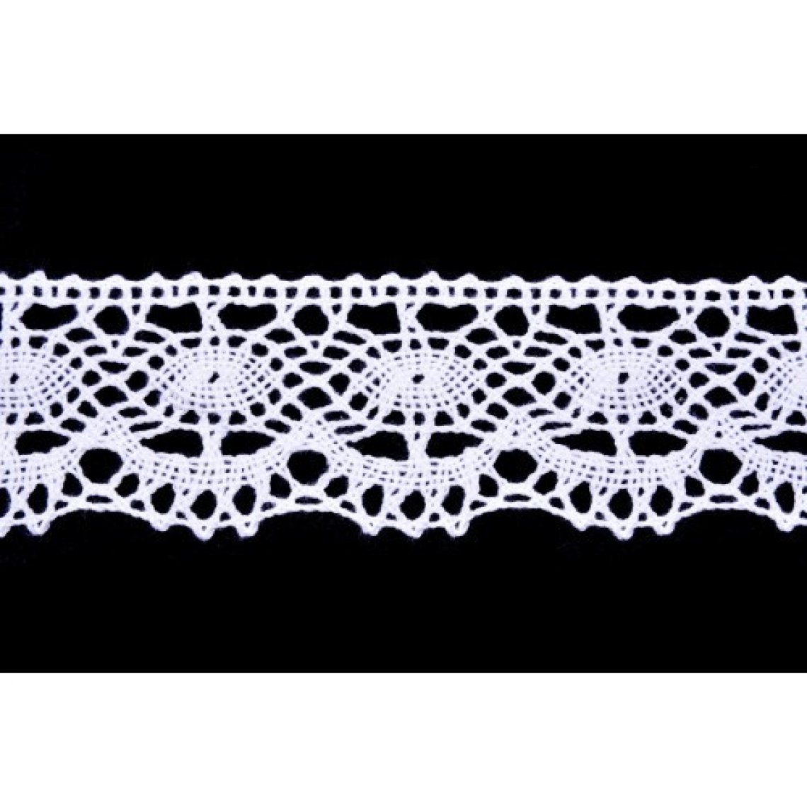 Krajka bavlněná 75238 paličkovaná šíře 51mm bílá