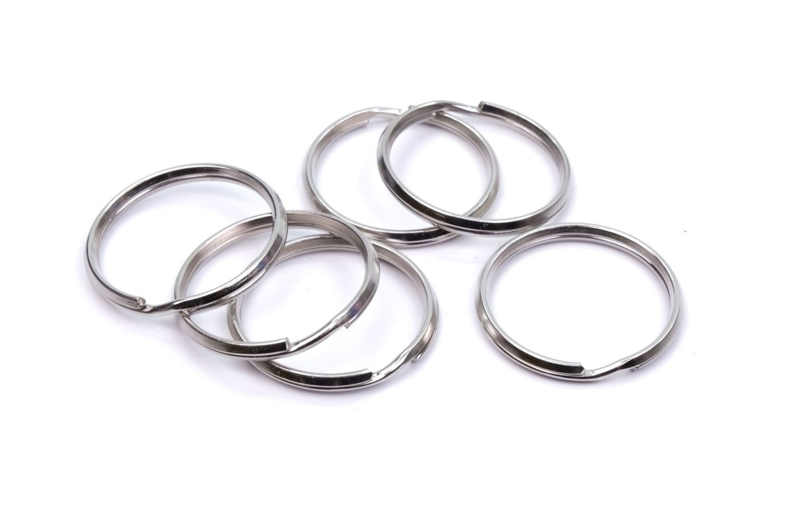 Kroužek na klíče 20mm nikl