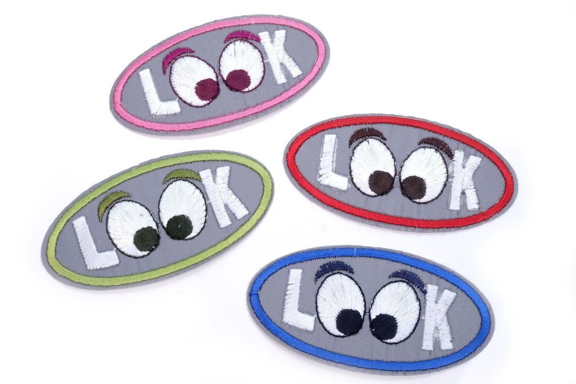 Aplikace nažehlovací 788 reflexní LOOK vel.9x4,5cm