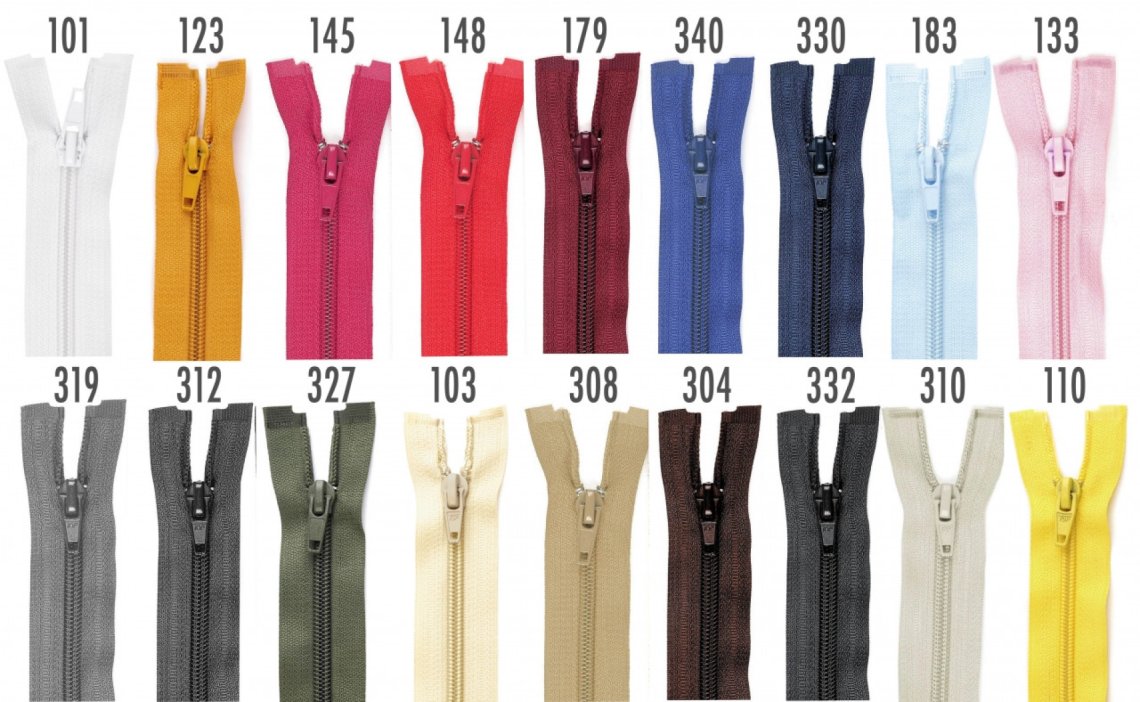 Zip spirálový 5mm dělitelný 55cm