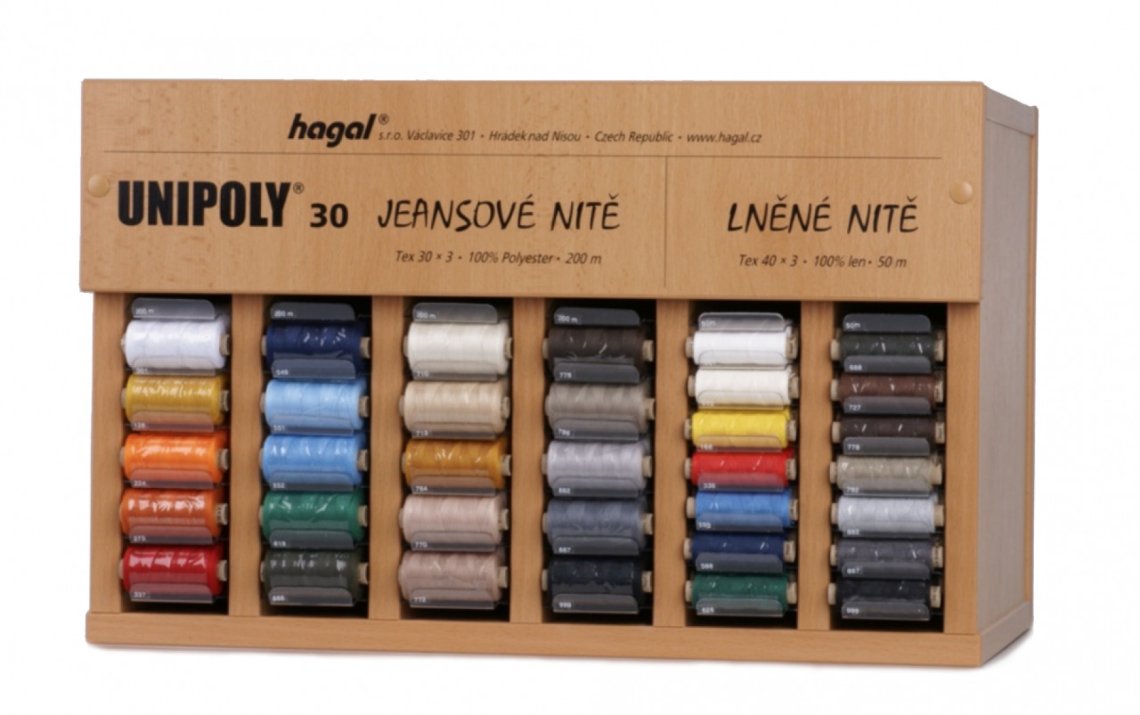 Stojan na nitě dřevěný JEANS+LNĚNÉ W5 (účtována pouze náplň)