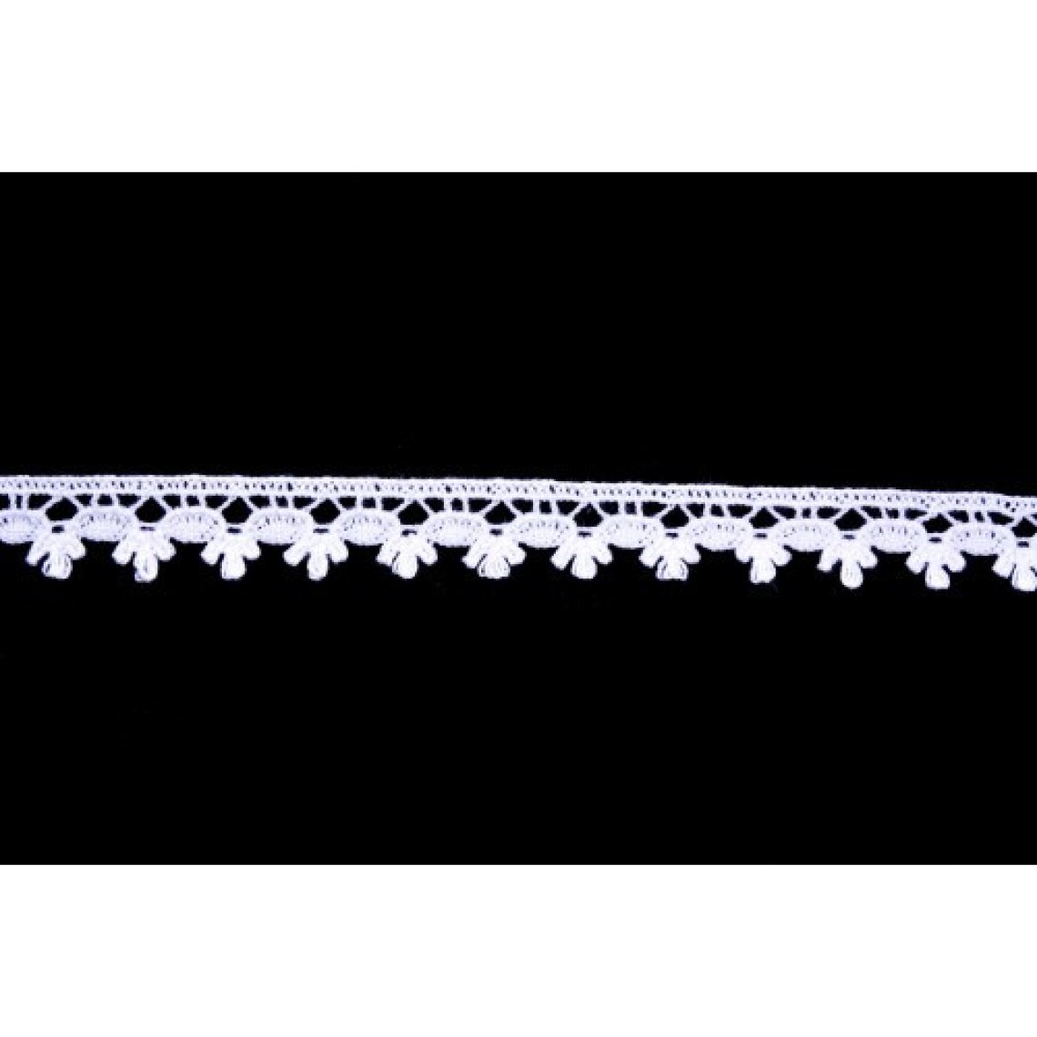 Krajka bavlněná 73010 paličkovaná šíře 13mm bílá