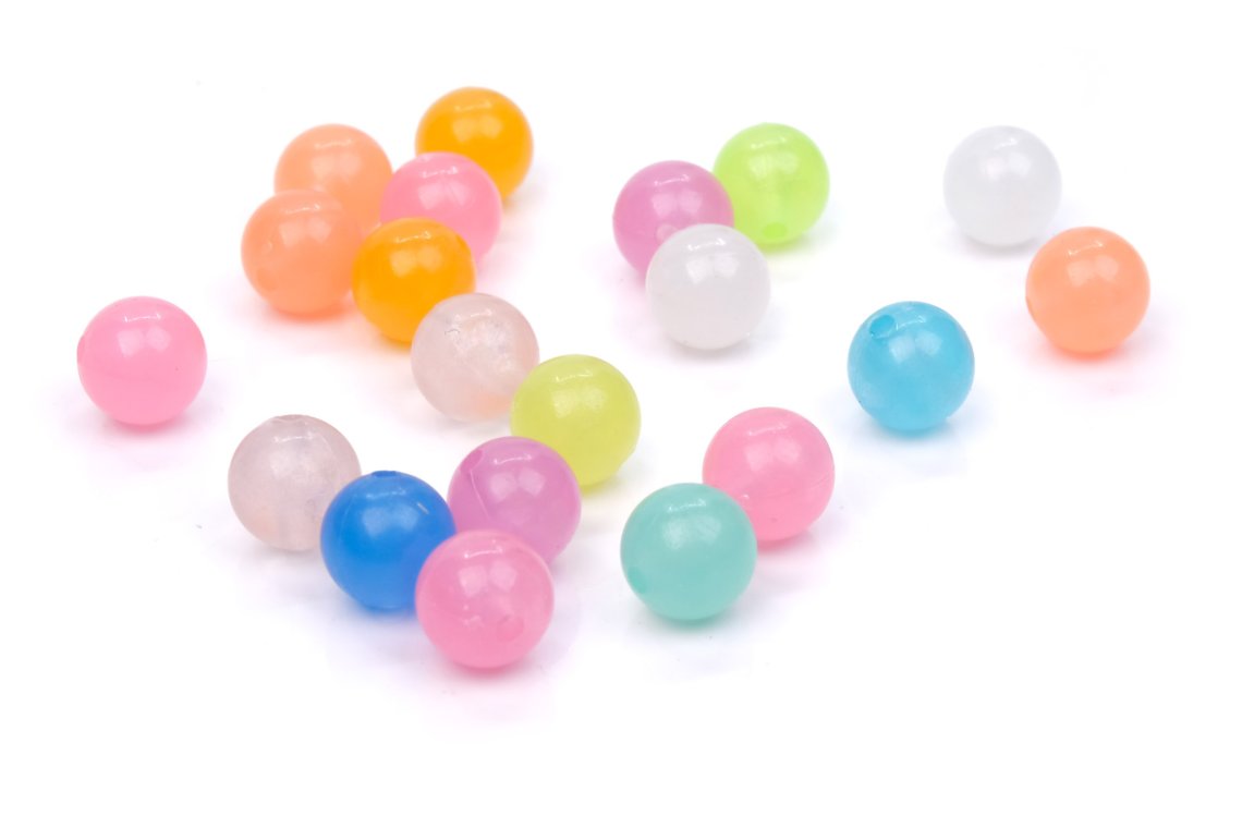 Korálky ozdobné 780 svítící ve tmě  vel.10mm balení 10g