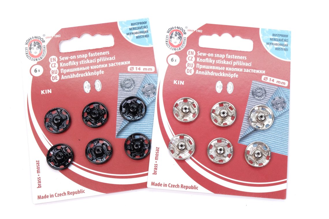 Stiskací knoflíky KIN 13mm karta 6ks