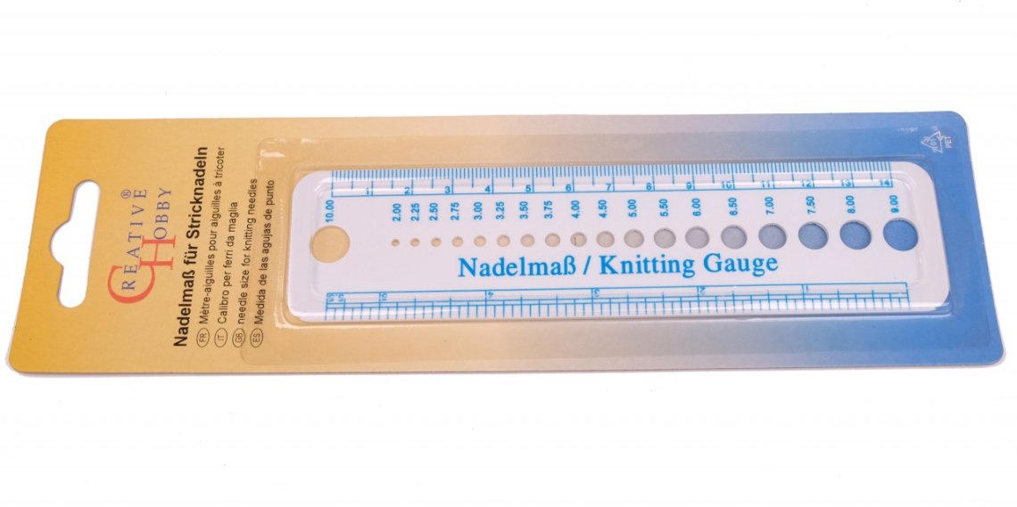 Měřítko na pletací jehlice