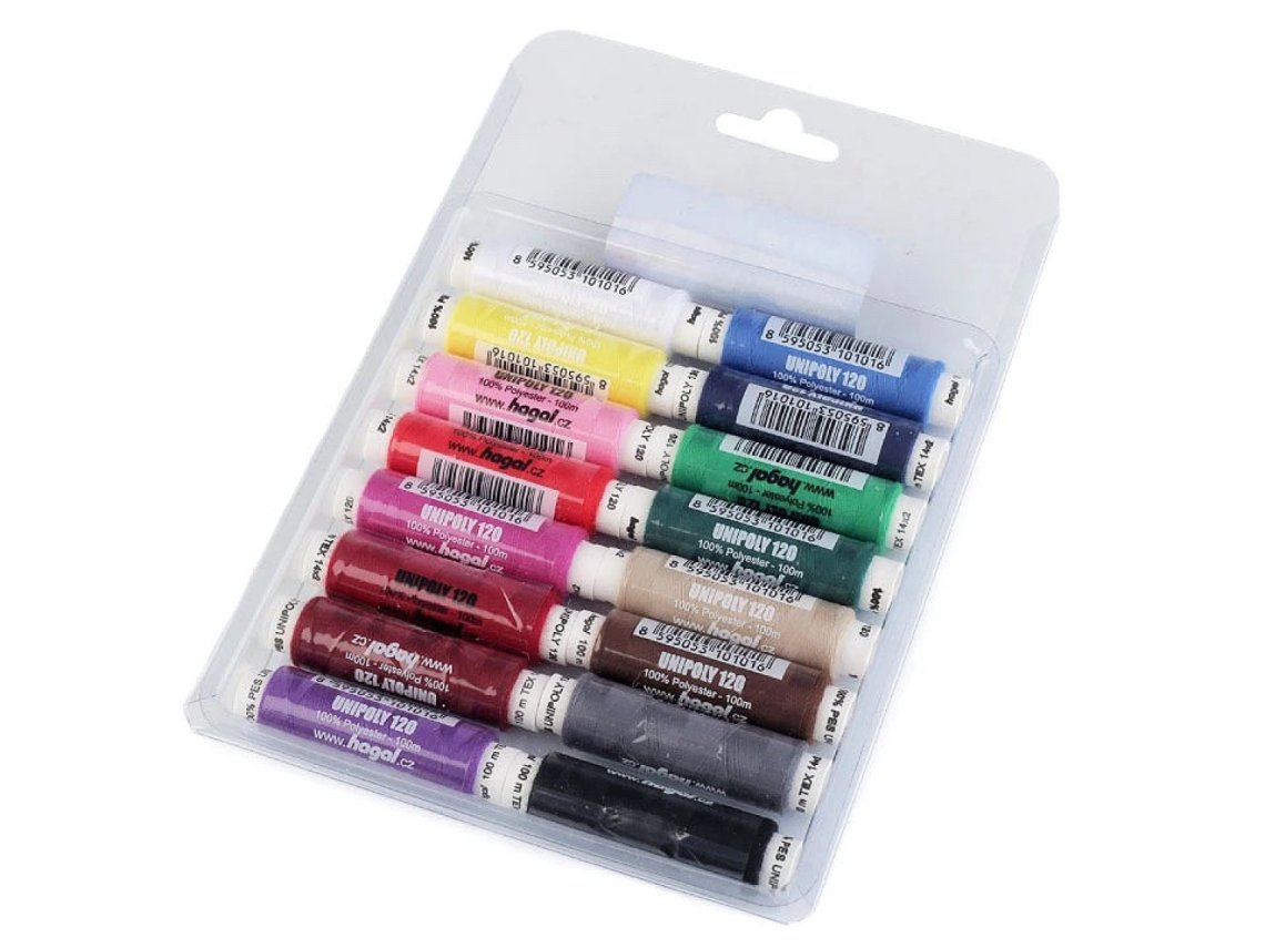 Nitě UNIPOLY sada mix 16ks