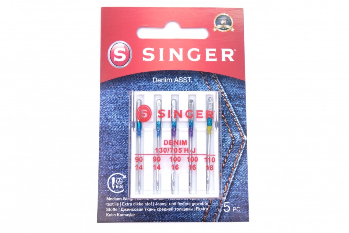 Strojové jehly SINGER JEANS vel.mix 5 jehel