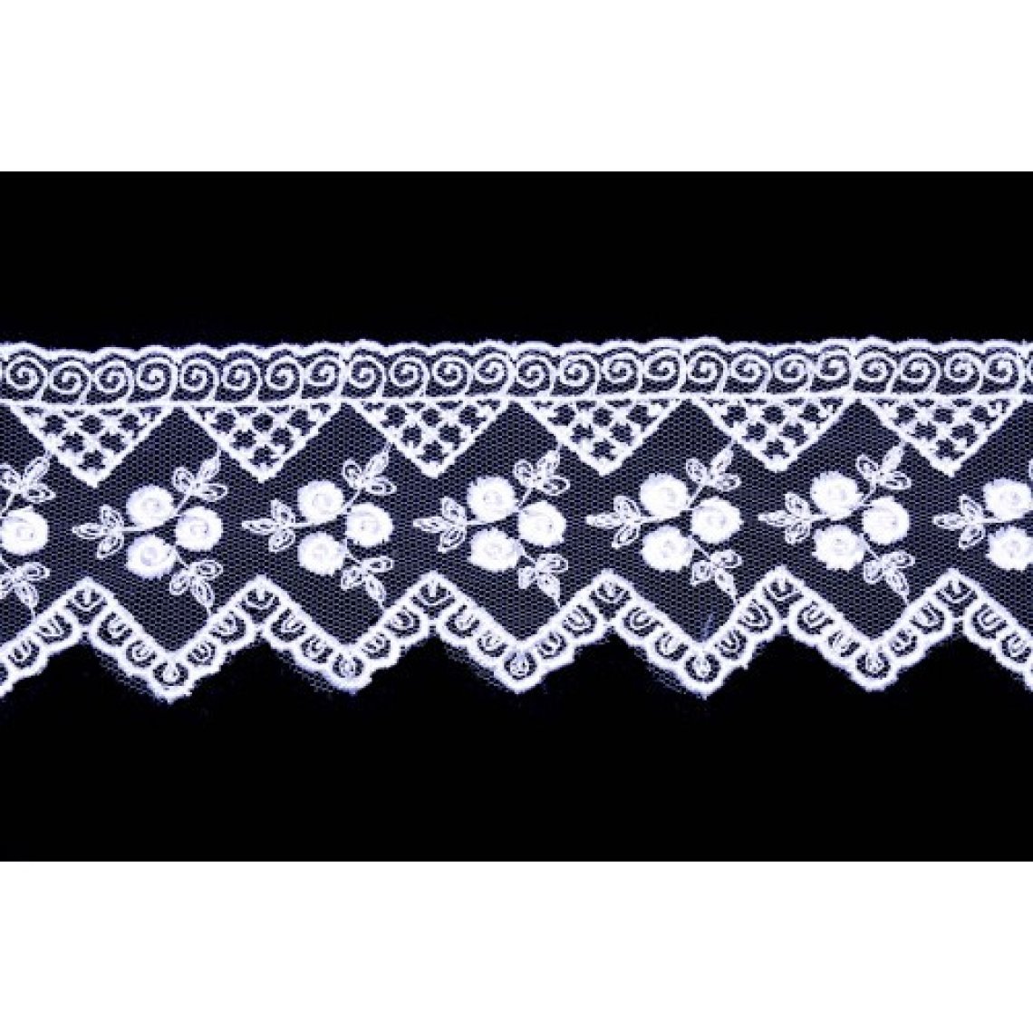 Krajka šifonová vyšívaná 5241 šíře 6cm