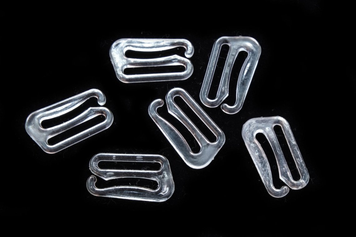 Ramínkový háček G plastový 16mm čirý