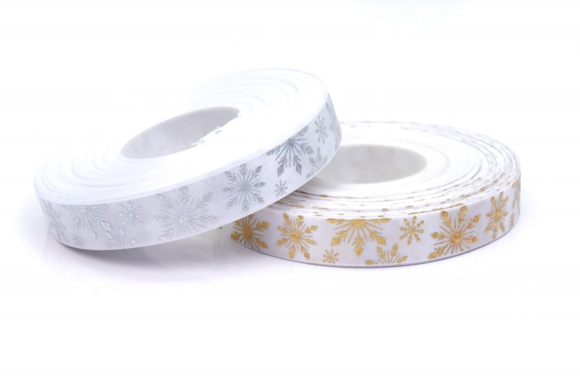 Stuha atlasová vločky šíře 15mm