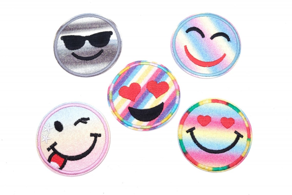 Aplikace nažehlovací T01 smajlík vel.7cm