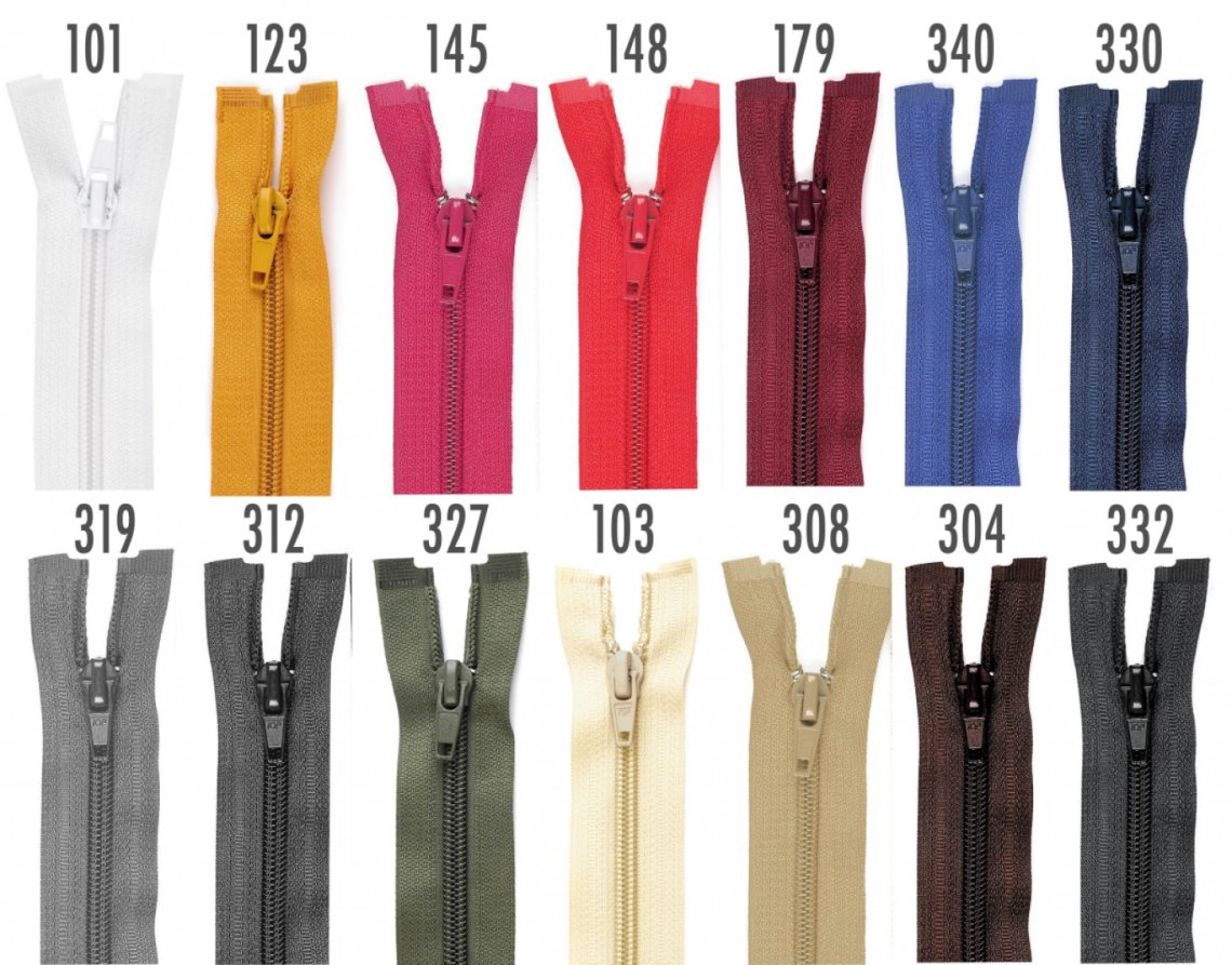 Zip spirálový 5mm nedělitelný 16cm