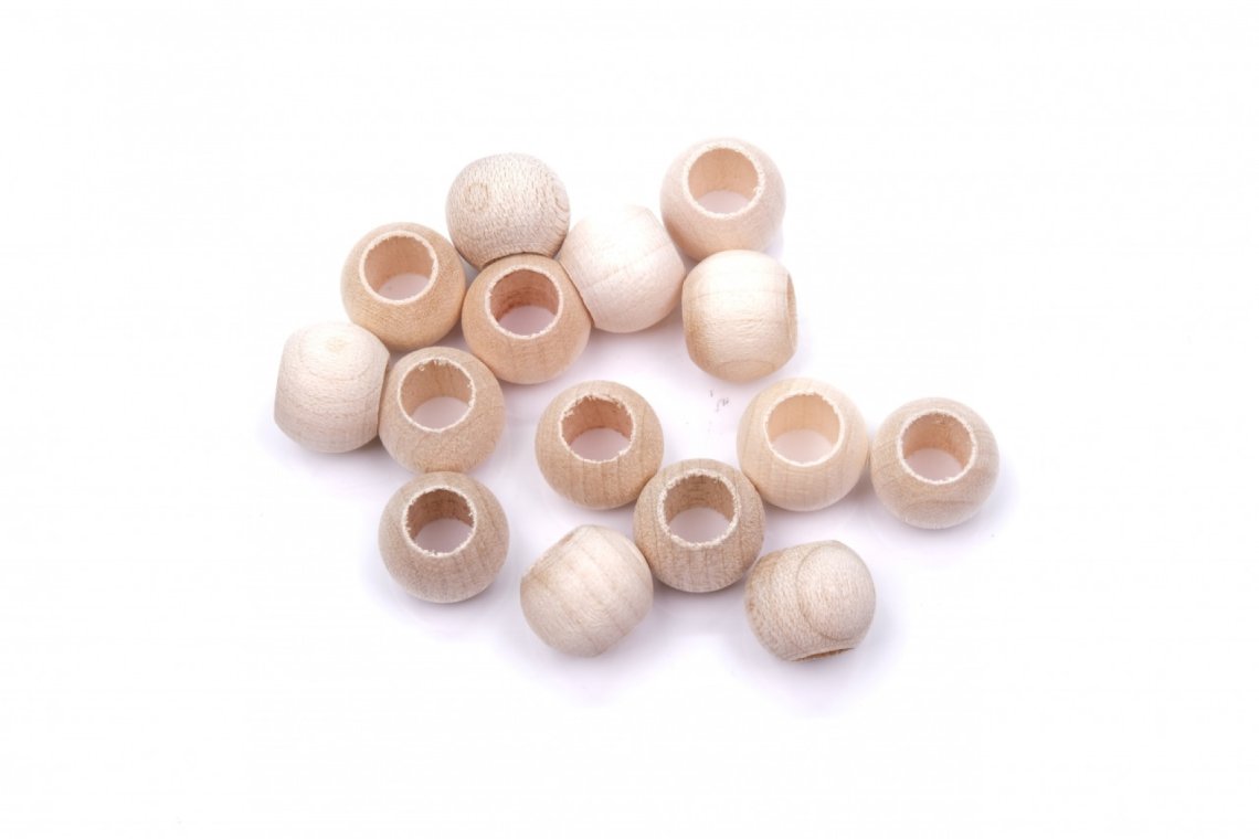 Korálky dřevěné přírodní 545 vel.12mm