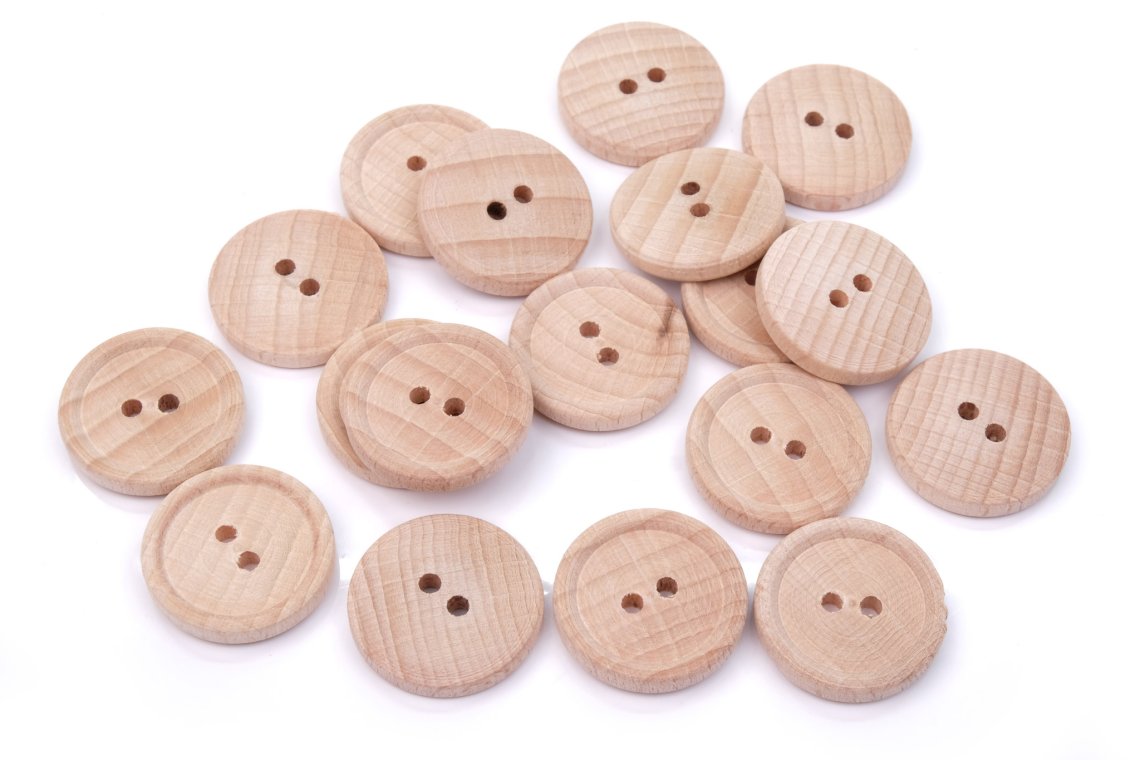 Knoflík dřevěný 1384 vel.40 - 25,4mm